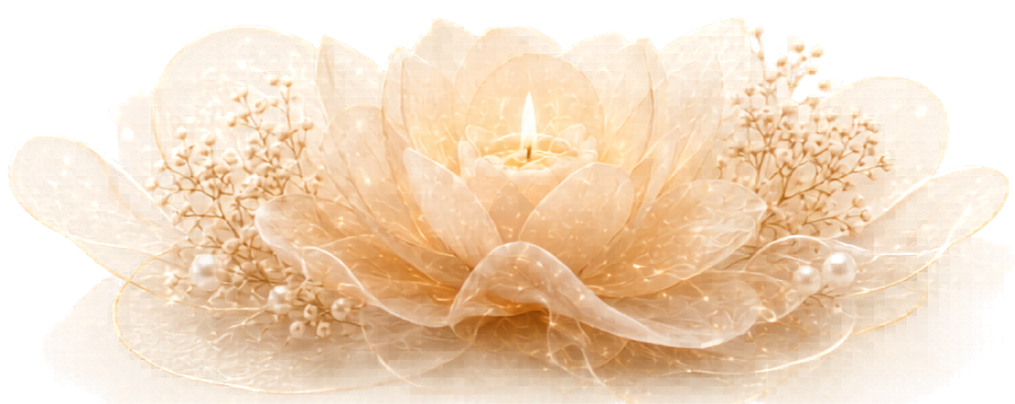 Creación artesanal de cera aromática y flor